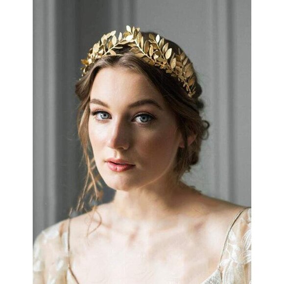Goddess Costume Leaf Crown Bridal Wedding Hairpiece Bohemia for Women